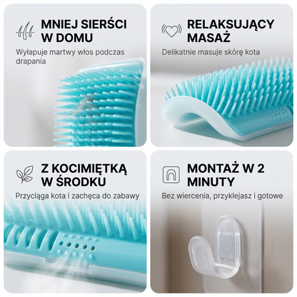 Samogroomingowa Szczotka dla Kota – Masaż + Mniej Sierści w Domu